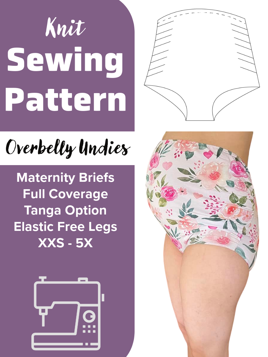 Bum Huggers OVERBELLY Maternity Shorties Underwear PDF Sewing