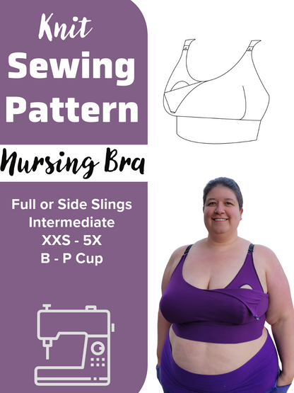 Nursing Mama Bralette PDF Sewing Pattern Bra Making Tutorial With