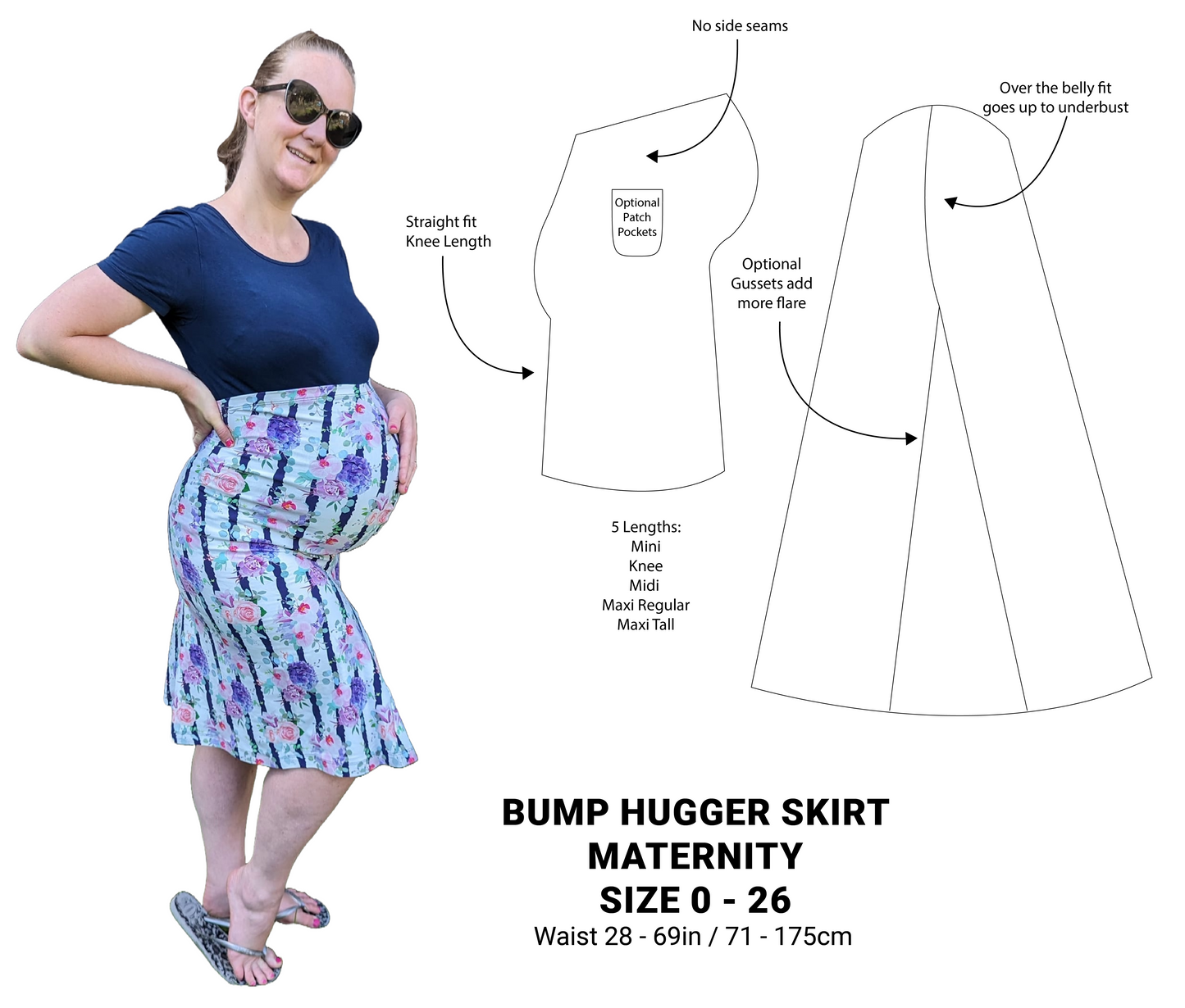 Bump Hugger Skirt