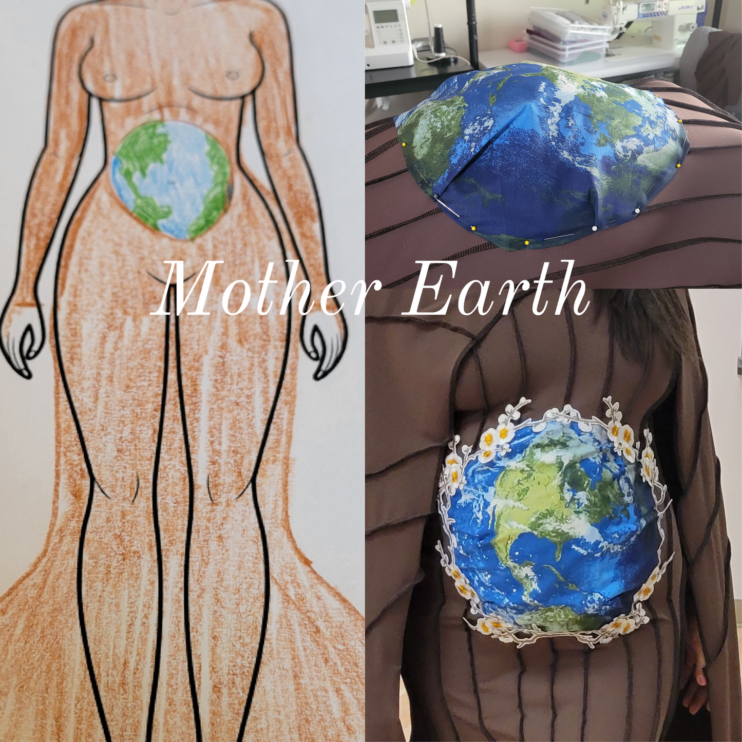 M/L Mother Earth Dress with Cape