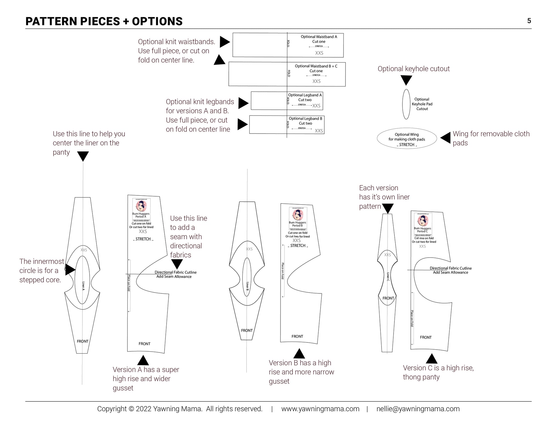 Waratah Undies & Period Undies Sewing Pattern PDF